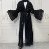 Ethnic Clothing Islamic Women Caftan Moroccan Gowns Djelaba Open Abaya Dubai Kimono Turkish Cardigan Ramadan Eid Muslim Hijab Dresses