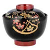 그릇 보울 멜라민 일본 수프 된장 디저트 요리 전통적인 시리얼 과일라면 제공 국수 뚜껑 파스타 뚜껑 용기 용기