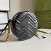 Crossbody Bag Kadın Cüzdan Fatura Tutucu Lüks Çanta 2023 Yuvarlak Mini Sırt Çantası İkonik Donanım Tote Çanta Moda Öğe