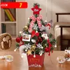 Christmas Decorations Mini Artificial Tree With LED String Lights & Ornaments Table Centerpieces DIY Xobw