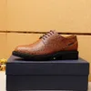 2023 Nieuwe herenjurkschoenen Hoogwaardige lederen platte schoenen Business Classic Men Brand Party Wedding Oxfords Maat 38-45