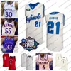 Kansas Jayhawks baskettröja Elmarko Jackson Ochai Agbaji David McCormack 2 Braun 21 Embiid 22 Wiggins 35 Azubuike Herr Dam Ungdom Barn Final Four Retro tröjor