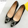 Dress Shoes Black Rhinestone High Heels Shoes Woman Basic Pump 2023 Satin Fabric Shiny Diamond Work Shoe Fashion Party Women Shoes Pumps L230216