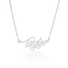 Pendanthalsband Tamnplatta Taylor Name Necklace For Women Gift Gold Color Rostfritt stål Brev Smycken Charm NL2416