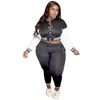 Spårdräkter plus storlek kvinnors spårdräkt dam jogger set långärmad baseballrock och byxor två stycken kläder sportdräkt grossistföremål