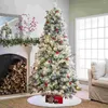 Christmas Decorations Tree Skirt Carpet Decor Collar Snowflake Skirts Ornament Mat White Round Holiday Ornaments