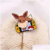 Accessoires de dessin animé Films mignons Jeux Épingles en émail dur Recueillir Broche en métal Sac à dos Chapeau Sac Collier Revers Badges Femmes Mode Bijou Dhplg