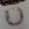 Charm Bracelets YYGEM Natural Round Faceted Amethyst gold filled chain Wrap Bracelet girl jewelry handmade cute for 230216