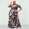 Plus size Dresses Wmstar Plus Size Dresses for Women Summer Print Deep V Neck Bandage Elegant Party Africa Maxi Dress Wholesale Drop 230216