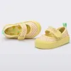 Sandals mini mlsa geprinte ananas doek 2021 kinderen plat gewone avocado sandalen kinderen meisje platte hakken peuter watermeloen schoenen w0217