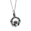 Pendant Necklaces Great Memorials Lightweight Urn Necklace Eco-friendly High Polished Crown Heart Shape Cremation Jewelry