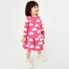 Girls Dresses Jumping Meters Princess Space For Autumn Spring Fashion Kids Cotton Clothes Oneck Toddler Cute Frocks 230217