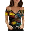 Женские блузки Harajuku Vintage Tops Women v Neck Sexy Sexy Off Blowd Blous