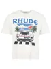 2023 الصيف Rhude T Shirt مصمم Mens Tirt Rhude قمصان عرضية رجل Tees قصيرة الأكمام من أعلى بيع الرجال Hip Hop Clothes Us Size S-XL B7