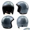 Helmets Motorcycle Helmets Co 500Tx Retro Vintage Helmet Chopper Bobber Cafe Racer Japanese Style Half Face Light Weight Fiberglass Drop D