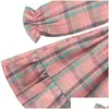 Flickans klänningar Big Girls Dress Plaid mönster Lång ärm för Teenage Girl Costume 6 8 10 12 14 220210 Drop Delivery Baby Kids Matern Dhxkg