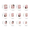 False Nails 24Pcs Glossy Black White Short Fake For Women And Girls Salon Finger Toes DIY Manicure