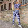 Women's Leggings FCCEXIO Leopard Stripe 3D Print Pants Push Up Running Sports Slim Female Casual Trousers Fitness 230217