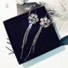 Studörhängen Super Fairy Crystal Flower Earring Women 2023 Trendy Korean Net Red Summer Long-Style Suzu Bait