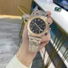 Titta p￥ m￤n Titta p￥ kvartsr￶relse Sports armbandsur 43mm rostfritt st￥lband safir vattent￤t orologio di lusso armbandsur aff￤rsklocka
