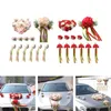 Dekoratif çiçekler araba düğün şerit çiçek topu için po props malzemeleri süsleme