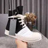 2023 high soled boots Rick Canvas Jumbo Shoeslace Solid Black Male Sneakers Lace-up Rubber Owens Men Women Sneakers2927