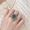 Wedding Rings Cool Style hoogwaardige mode Emerald Colord Color Sieraden Ring voor vrouwen klassiek veelzijdige vakantie prom premium luxe cadeau
