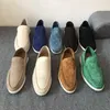 Italie Designer Chaussures Loropiana Cuir Véritable Printemps Nouveau Style Penny Chaussures avec Lp Mocassins sur Un Pied Plat Hommes et Femmes Mocassins Décontractés 3INO