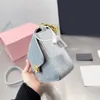 Unterarmtasche Cross Body Schulterkette Handtaschen Hobo Echtleder Druck Damen Taschen Handtasche Geldbörse Beutel Geldbörse Verstellbarer Riemen