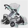 Kinderwagens # Kinderwagen 3 In 1 Echt Draagbare Vervoer Vouw Kinderwagen Aluminium Frame Drop Levering Kids Moederschap Kinderwagens Dhr1L