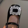 Сандалии для девочек Mary Janes Spring Luxury Diamante Лакированная кожа Свадебные детские туфли принцессы Soft Light 26-36 Летняя обувь для девочек W0217