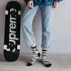 Vrouwensokken Zebra Stripe Patroon Zwart Wit gestreepte Harajuku Hosiery Short Fashion Sock Cute Woman Animal Fingers Soks Soks