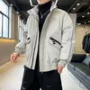 Men's Down Jacket Brief Paragraph Loose Bread Served Handsome Male Protection Movement In Logo Autumn Winter Wind Coat