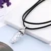 Choker Hexagonal Column Natural Crystal Tiger Eye Pendentif Amethyste Stone Pendant Chains Necklace For Women Jewelry