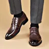 Haute qualité Designer respirant hommes Oxford chaussures à lacets chaussures de mariage de luxe pour hommes D2a14