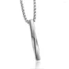 Pendant Necklaces Stainless Steel Twist Bar Necklace Women Men Fashion Box Chain Charm Cool Boys Girls Punk Hip Hop Jewelry Gift