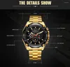Wristwatches Forsining Watches Men's Three-eye Six-Needle Multi-Function Mechanical Wristwatch Luxury Automatic Male Clock Montre Homme
