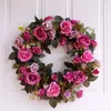 Fiori decorativi 40 cm Ghirlanda di rose Fiore artificiale Ghirlanda di fiori Ghirlande floreali Decorazioni primaverili Home Office Parete Porta d'ingresso Matrimonio