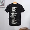 Designer Philip Plein T-shirt Marca Designer Camiseta Spray Carta de Manga Curta Verão Mens e Mulheres Tees Camiseta Strass Crânio Homens 4364