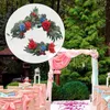 Decorative Flowers 2Pcs Silk Wedding Arch Kit Display Fake Plant Artificial For Ceremony Window Backdrop Reception Home Decor