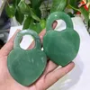 Dekoratif Figürinler 9.2cm Doğal Yeşil Aventurine Aşk Kilitleri El Oyma Kristal El Sanatları Şifa Enerji Taşları Noel Hediyeleri için 1 PCS