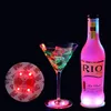 LED Lumious Bottle Stickers Coasters Lights Batteridriven LED Party Drink Cup Mat Decel Festival Nightclub Bar Party Vase Lights BB0218