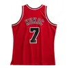 Genähte Basketball-Trikots Toni Kukoc #7 1997-98 Finals, rotes Mesh-Hardwoods, klassisches Retro-Trikot, Herren, Damen, Jugend, S-6XL