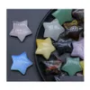 Piedra 30Mm Estrella de Cristal Natural Pentagrama Colorfl Mascota Meditación Chakra Reiki Piedras Preciosas Curativas Colección de Uso de Regalo Pulido Y Dh34D