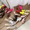 Dress Shoes Pointed High-heeled Bow Slippers Women Wear Baotou Half In Summer 2023 Thin Heel Lazy Sandals Women's