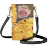 Kvällspåsar Forudesigns blixtlås Ko Design Flip Phone Bag Ladies Söt grismönster Crossbody Pu Leather Purses Luxurious Tote