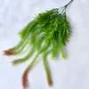 Decorative Flowers Real Touch Artificial Air Grass Green Leaves Home Outdoor Decoration Wall Hanging Plant Fake 2 Pcs