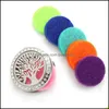 Distanziatori 15Mm Fit 20Mm Locket Colorf Aromaterapia Feltrini Risultati dei gioielli Mescolare il colore per il diffusore di olio essenziale Drop Delivery Compon Dhdf3