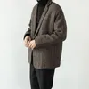 Garnitury męskie retro wełniane wełniane wełniane kurtka męska koreańska wersja mody luźna swobodna mała tweed