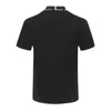 2023 最新デザイナーメンズポロ Tシャツスリムフィットスタンドカラーロゴ刺繍高級ポロシャツ Spting 夏カジュアル通気性綿 100% トップス Tシャツメンズ